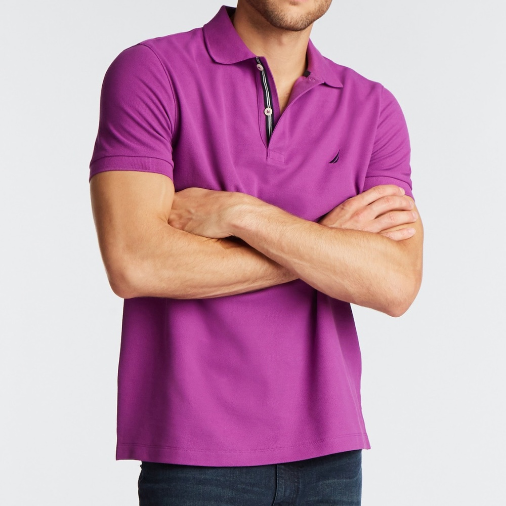 NAUTICA - SLIM FIT PERFORMANCE DECK POLO (L)